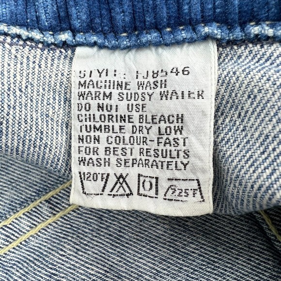 Vintage 80 90's Distressed ACID WASH Blue Jean Jacket Streetwear Coat Size M - Picture 5 of 9